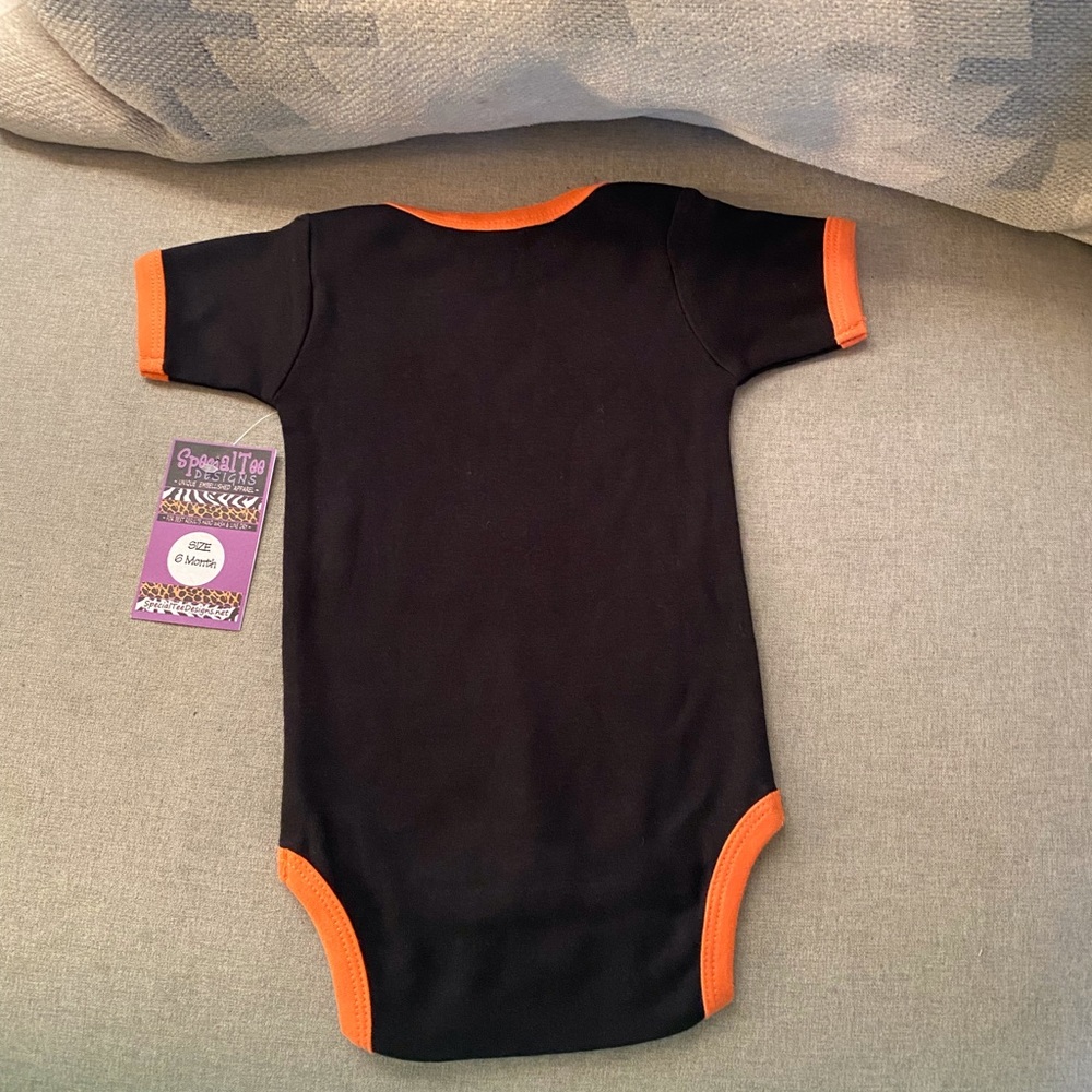 Baby bodysuit Daddy's little pumpkin embellished 100% cotton Halloween 6… - Picture 5 of 7